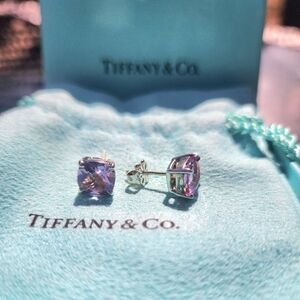 Tiffany & Co. Faceted Lavender Amethyst Stud Earrings